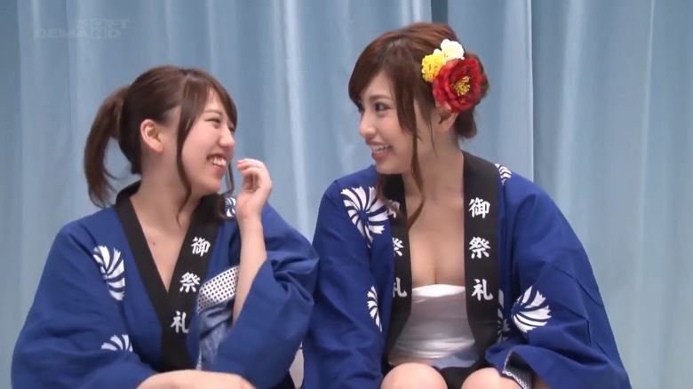 〚マジックミラー号〛　「まって、ダメ、本気でイクーっ」お祭り女子は褌試着　手マンにクンニで激イキ乱交祭り